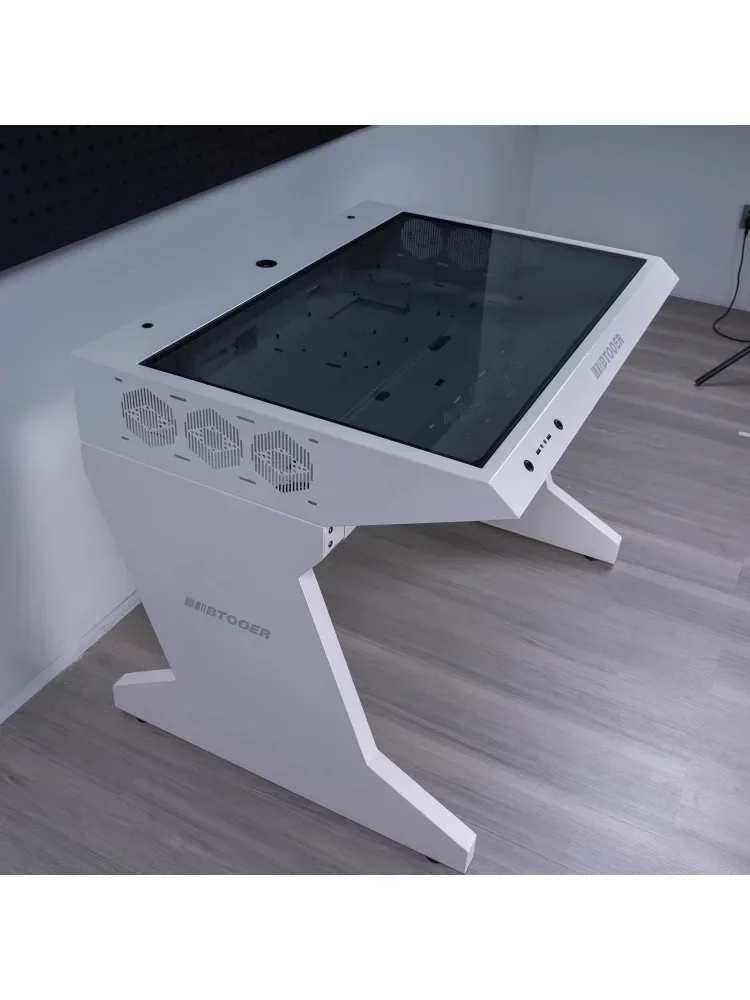 Computer Case Integrated High-End Cool Special-Shaped Game Tables Built-in Fully Transparent Large Case Computer Desk