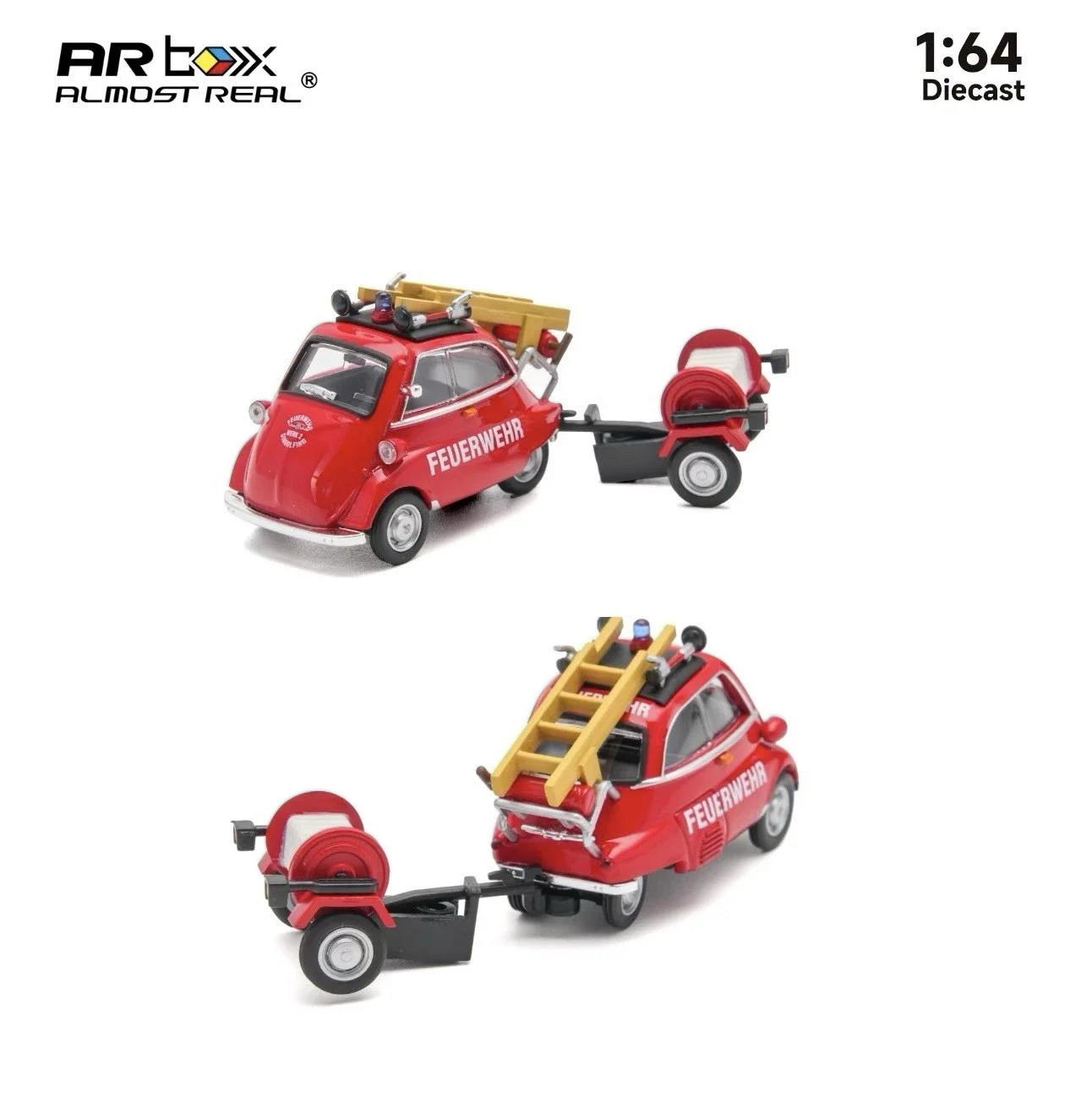 1-64-arbox-バブルカー消防車セット-レッド-ダイキャストモデル-gtショー-2026-モデルカー-合金製