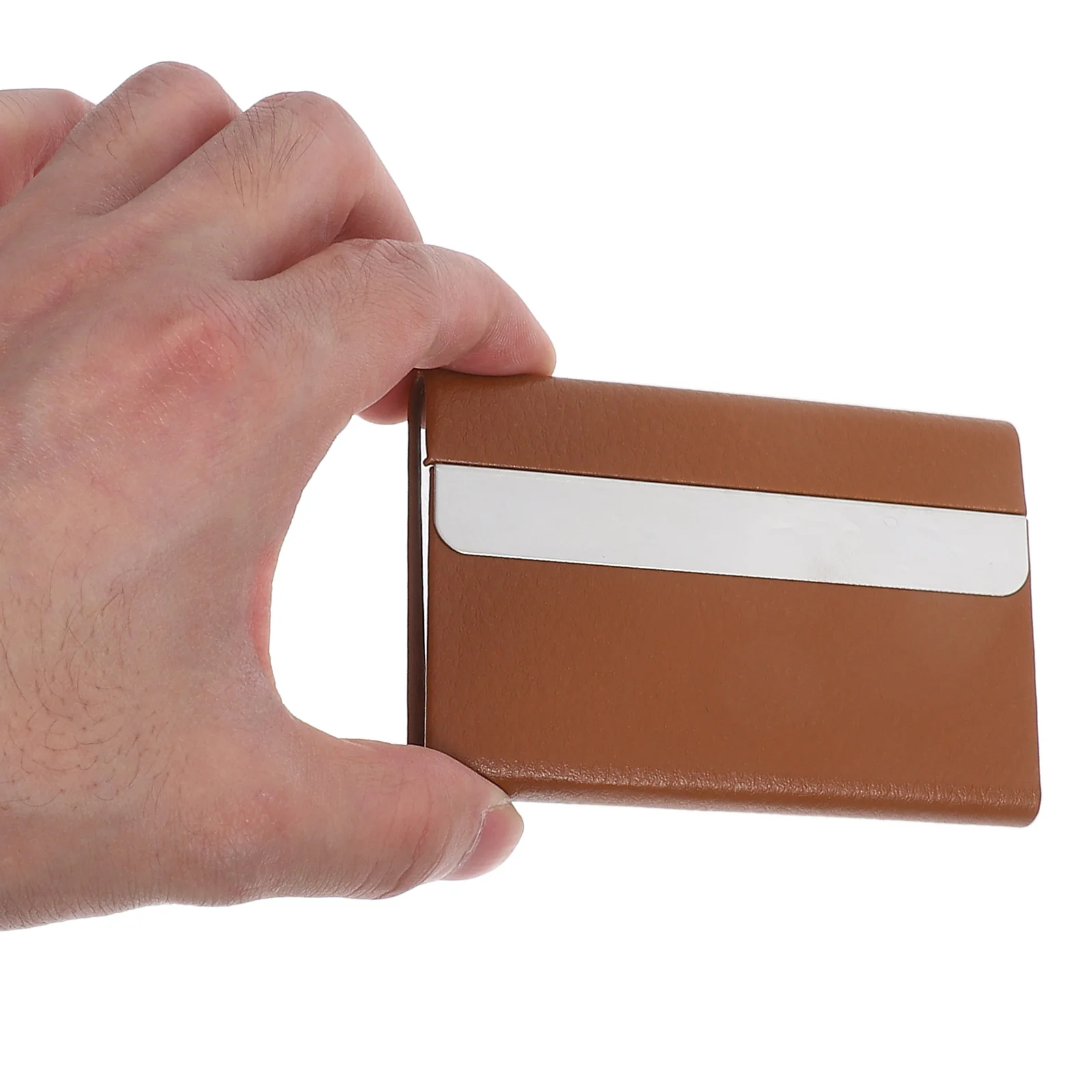 

Stainless Steel Business Card Box Holder Holders Case Display Cases for Women Pu Man