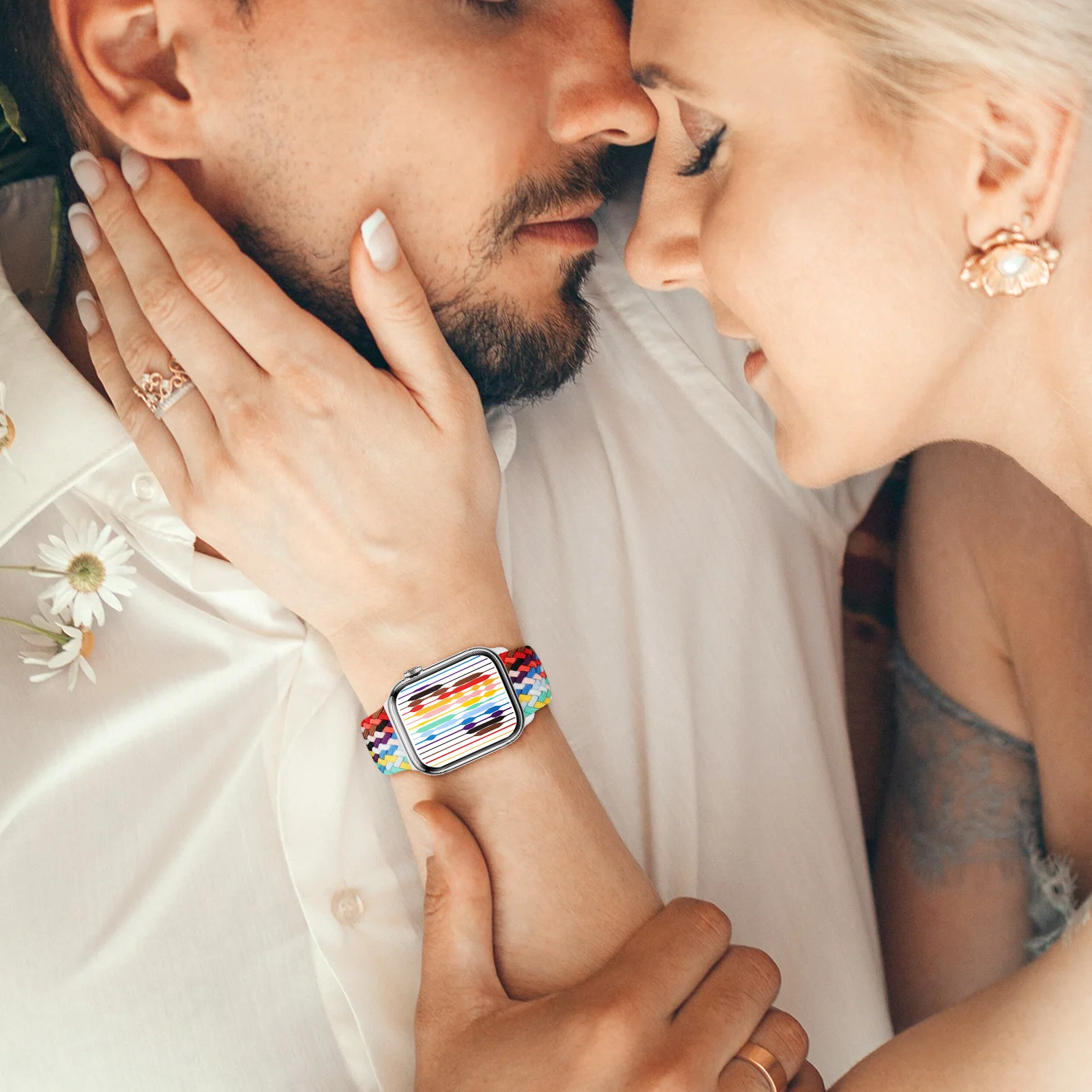 Плетеный ремешок с петлей для Apple Watch Ultra Band 49 мм 44 мм 40 мм 45 мм 41 мм 42 мм 38 мм Эластичный браслет Solo iWatch series 8 7 6 se 3