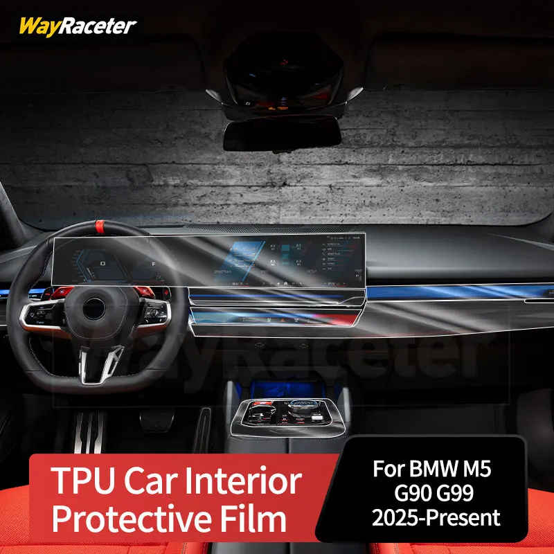 

Self Healing Anti Scratch Top TPU Vinyl Center Gear Interior Paint Protection Film For BMW M5 2025 G90 G99 Touring 2025 2026