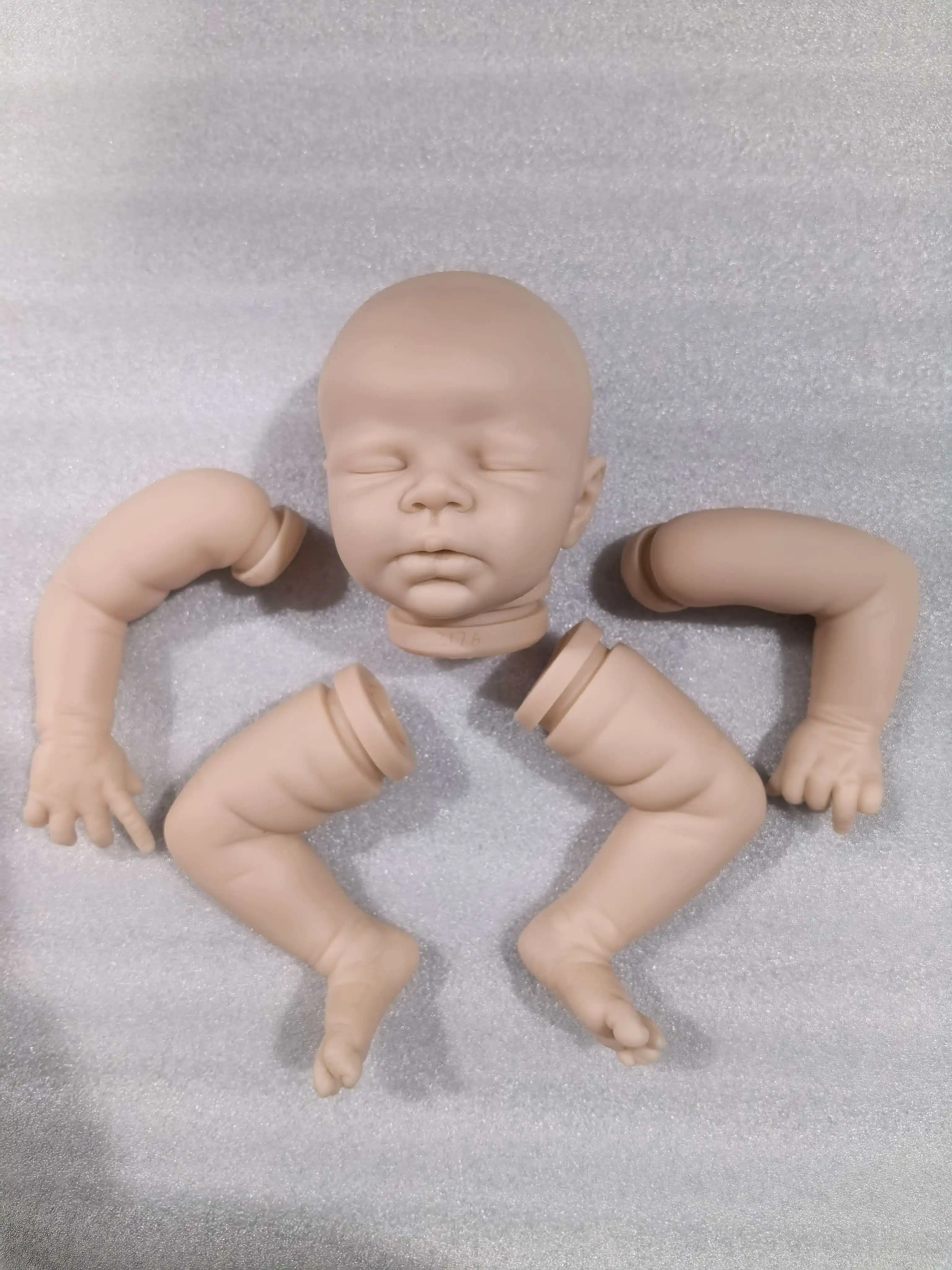 NPK 16inch Reborn Doll Kit Zendric Lifelike Sleeping Newborn Unfinished Doll Parts with Body