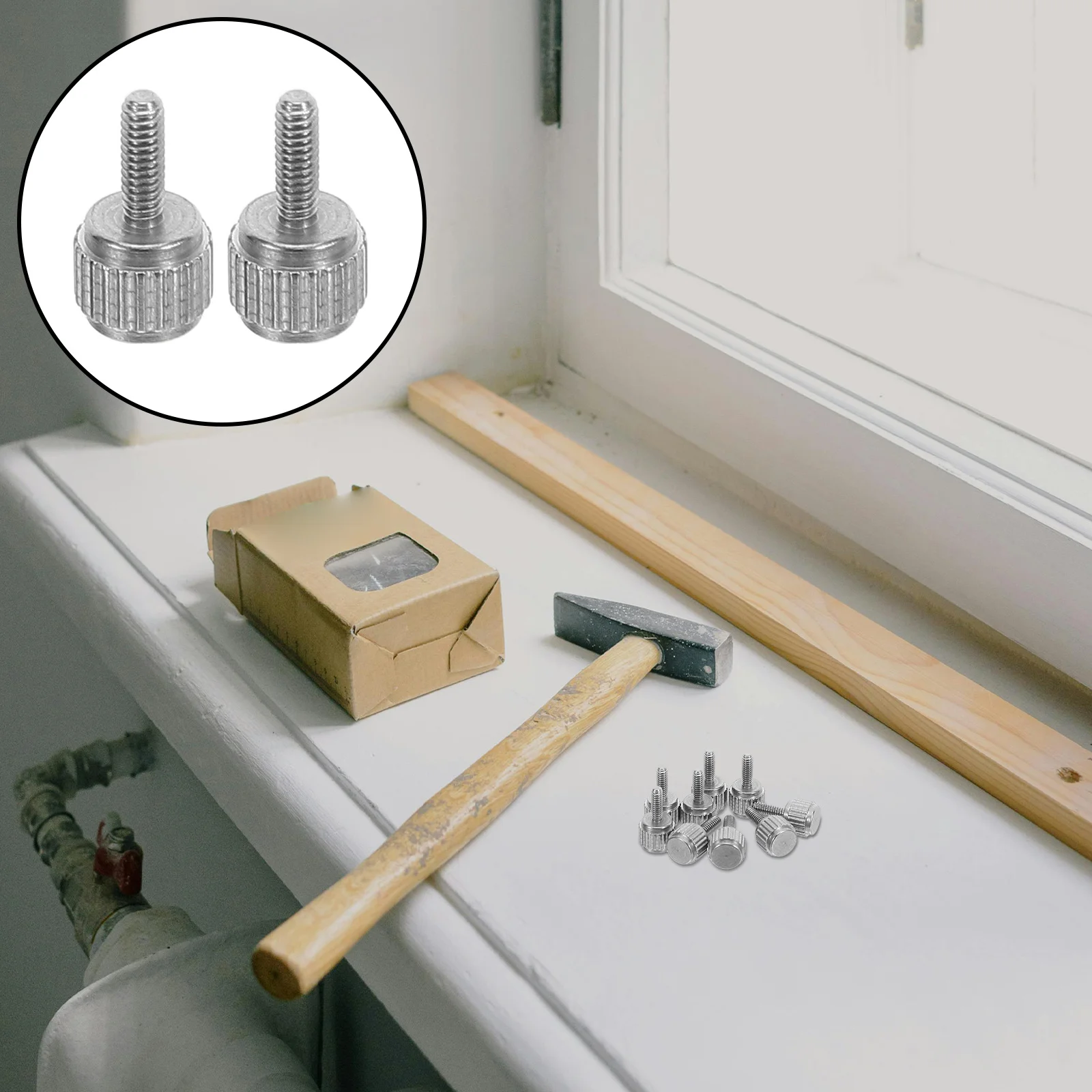 

20Pcs M2x6mm Stainless Steel Knurled Thumb Screws Flat Head Fasteners for Vernier Caliper Screws Precision Tool Locking