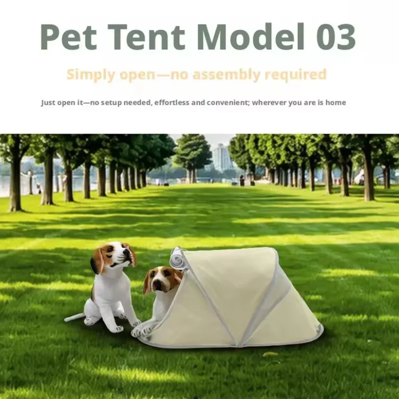 Foldable Pet Tent Portable Breathable Mesh House For Small Dog Cat Indoor Outdoor Camping Lawn Travel Puppy Kennel Pet Cage view 2
