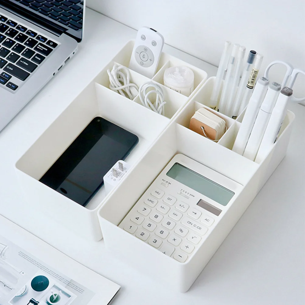 

Hairpin Storage Box Multi-Grid Desktop Organizer For Accessories Cables Compartment Case Office Desk Organizing