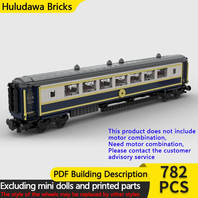 

City Car Model MOC Building Bricks Train First-Class Passenger Car Modular Technology Children Holiday Gifts Assemble Toys Suit