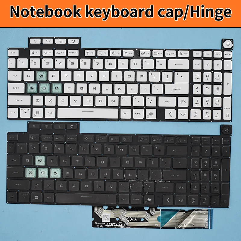 Tampa de Tecla Original de Reposição com Dobradiça para Teclado de Notebook Asus ROG Strix 6Pro A16 FX608 FA608J FX608L