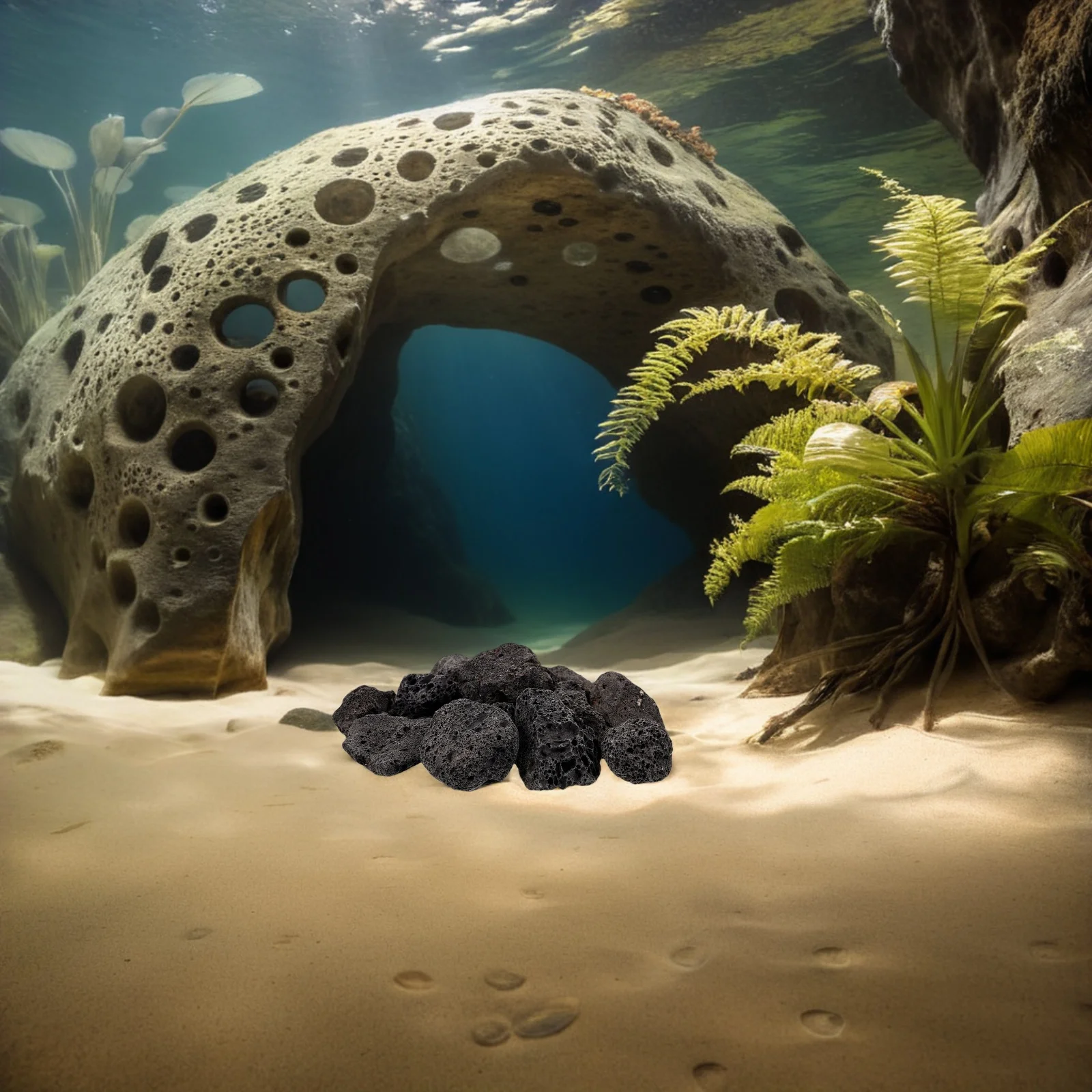 

1Pack Small Natural Volcanic Stones Aquarium Decorations Fish Tank Potted Plants Color Difference Volcanic Stone