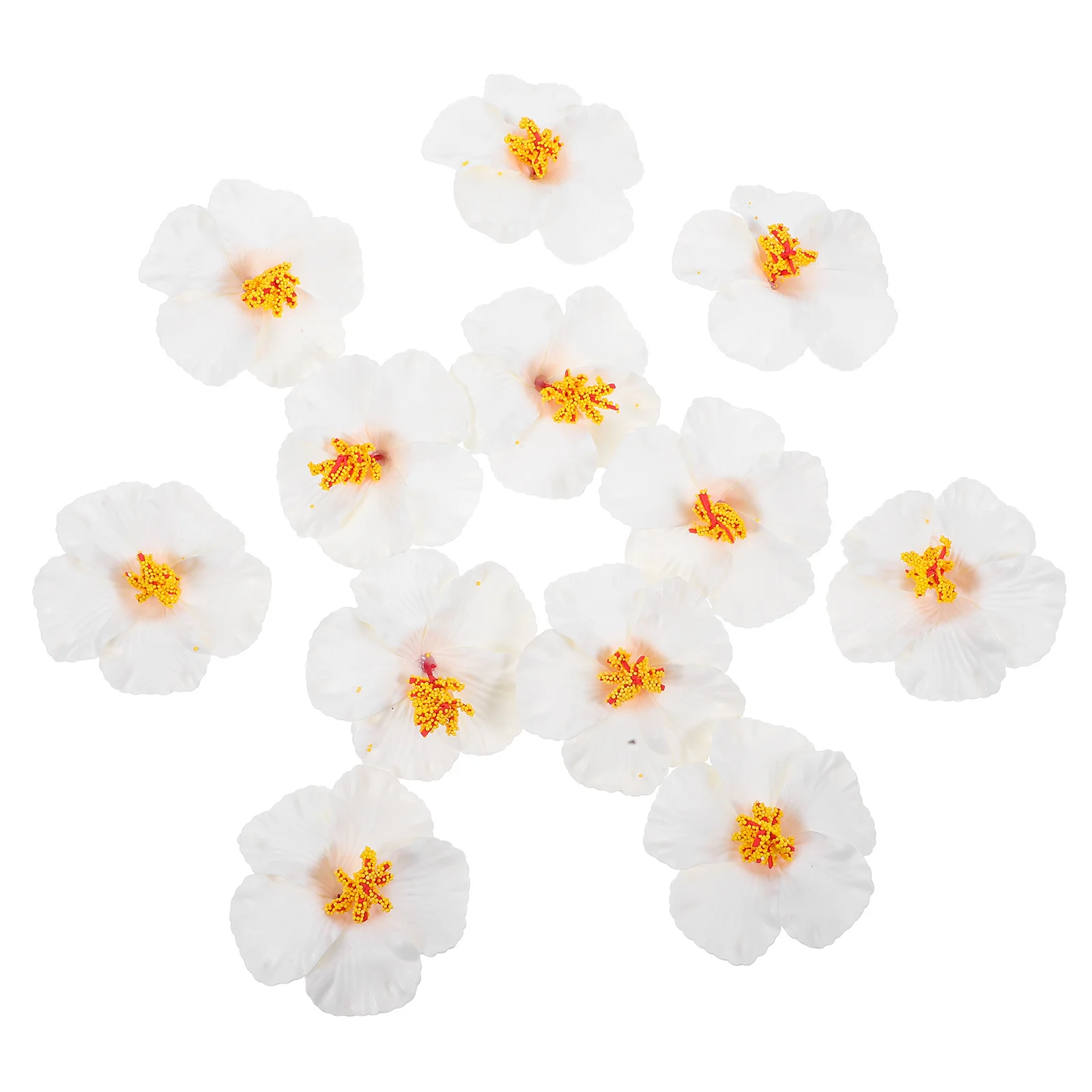 

12Pcs Eva Material Hawaiian Party DIY Silk Flowers Tropical Wedding Birthday Decorations Fake Spring Flowers