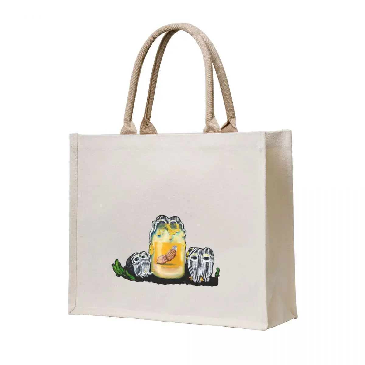 

Striped Pyjama Squid Eating Peanut Butter Tote Bag Custom bag shopper bag women canvas personalized tote