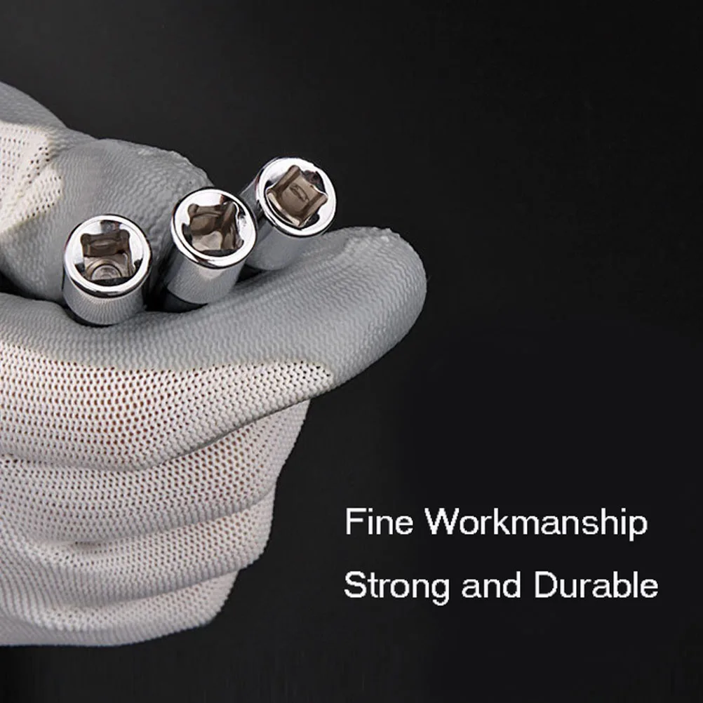 

3Pcs Extension Bar Set Steel Socket Extension Ratchet Tool Spring Loaded Knurled Grip Reach Hard to Access Fasteners