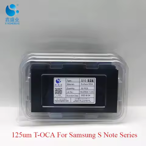 50pcs 125um T-OCA OCA Glue Film For Samsung S8 S9 S10 Plus S20 FE S21 S21 Ultra Note 20 LCD Repair Lamination