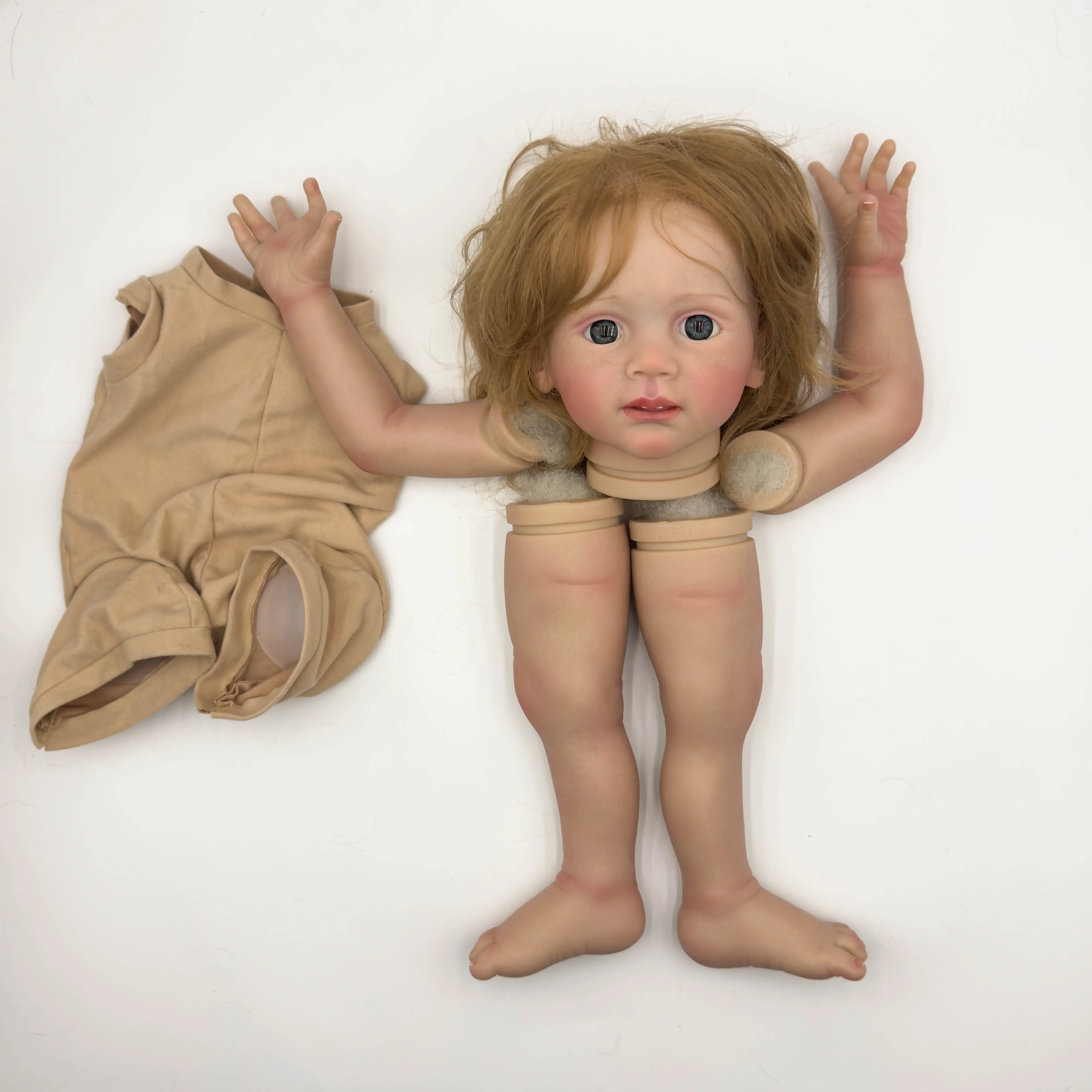 NPK 24inch Fritzi Lifelike Unfinished Reborn Doll kit painted DIY Toy Doll parts with Hand Rooted hair