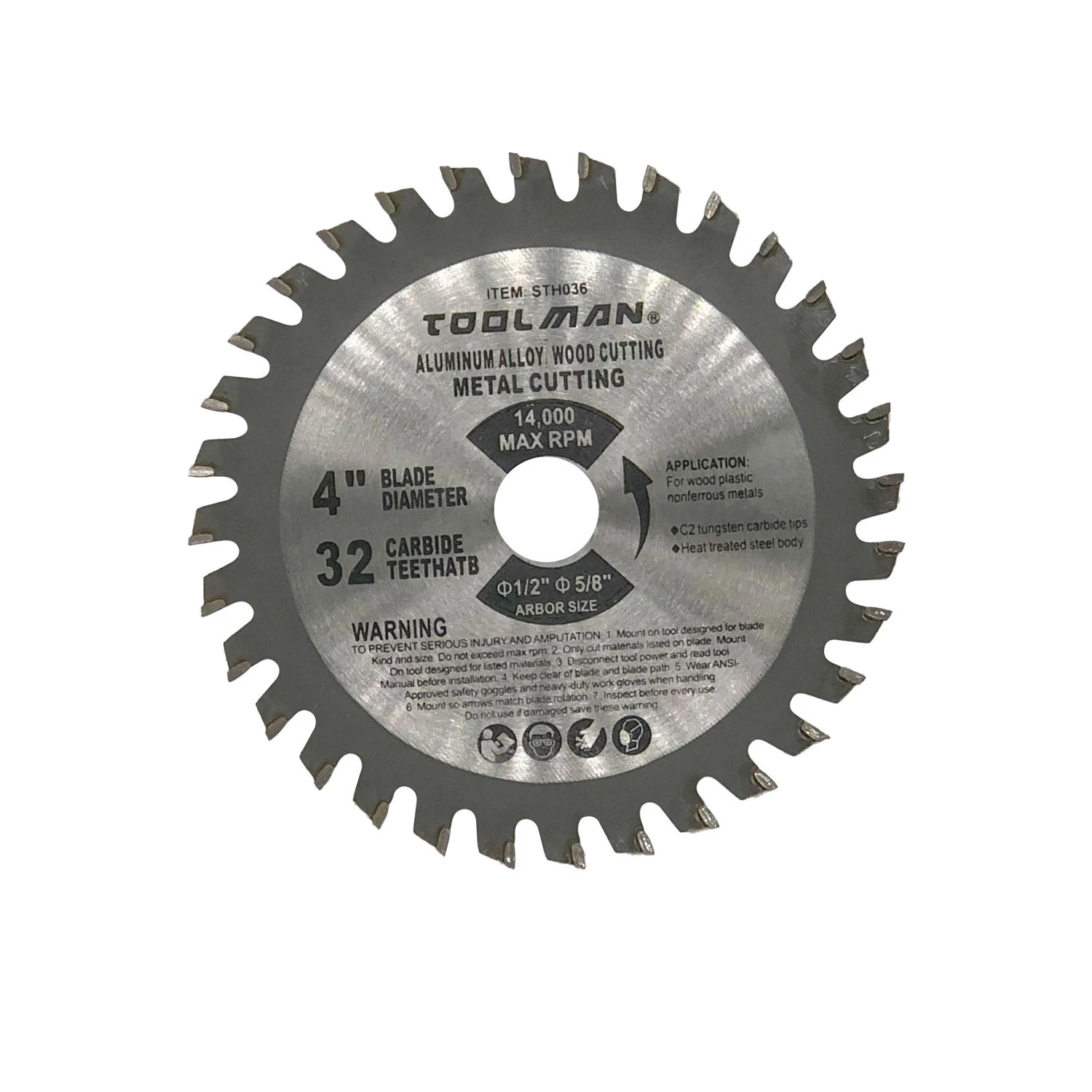 1 piece of 110mm 4*32-tooth carbide saw blade 30-tooth woodworking cutting blade suitable for solid wood man-made panel plywood