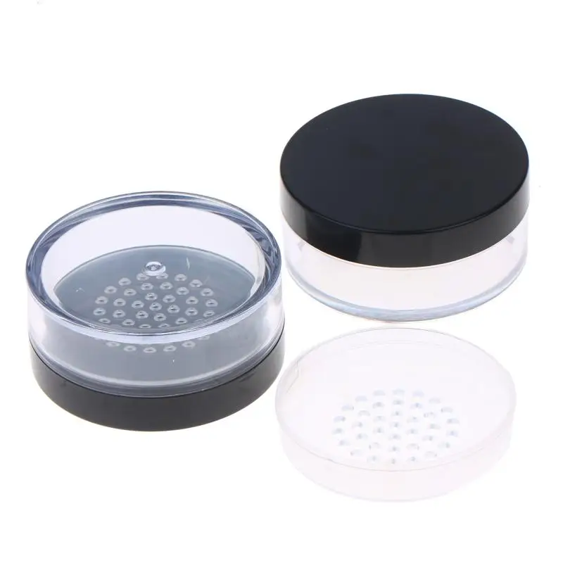 1Pcs Mini Portable Plastic Refillable Powder Case 15g Handheld Empty Pot With Sieve Travel Cosmetic Sifter Container