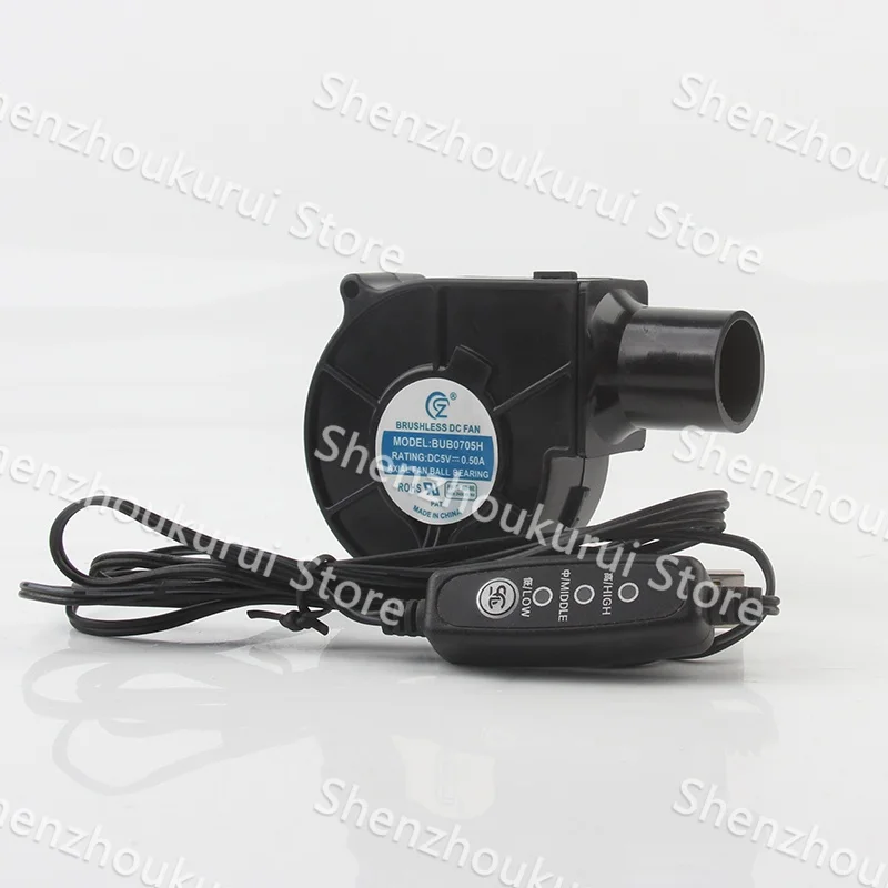 High-quality DC 5V 0.50A 7530 UB0705H Barbecue Oven Wood Stove Portable Low Noise USB Turbine Centrifugal Blower Bcooling fan