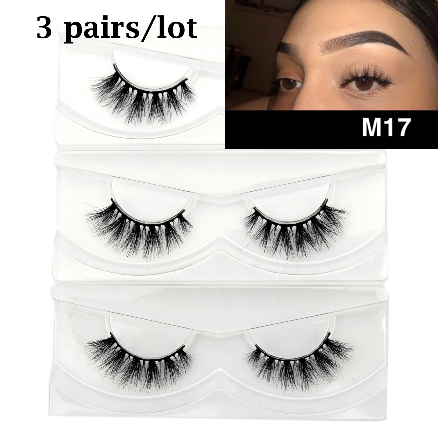 Demi-cils en vison 3D Visofree, 30/60/100 pièces, faux cils naturels en vrac, pour maquillage, vente en gros