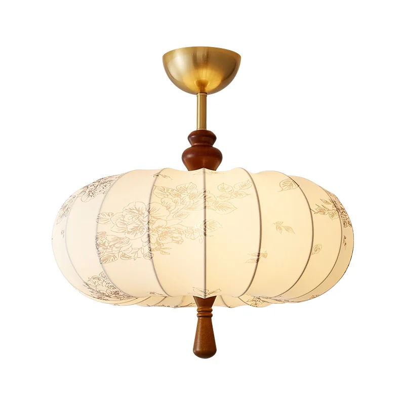 

French medieval bedroom ceiling light 2025 new Nanyang style creative fabric