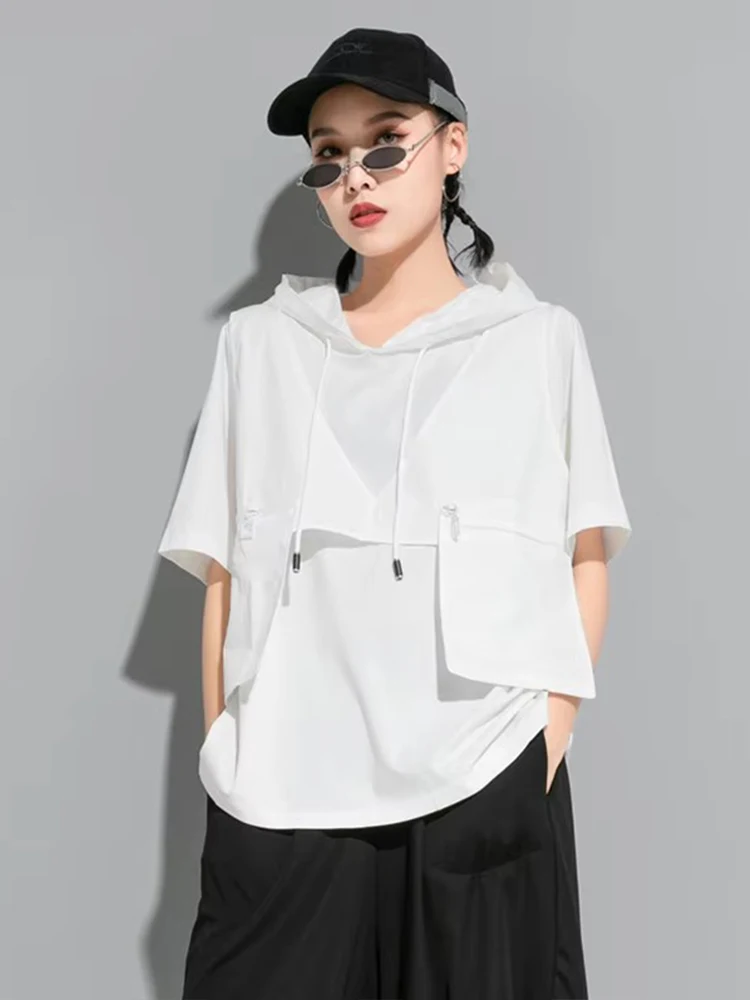 Amax luluE 2022 New European Fashion Style Summer Ladies Punk Tee Shirts Womens Casual Cotton Tshirts Female Luxury Hooded Tops