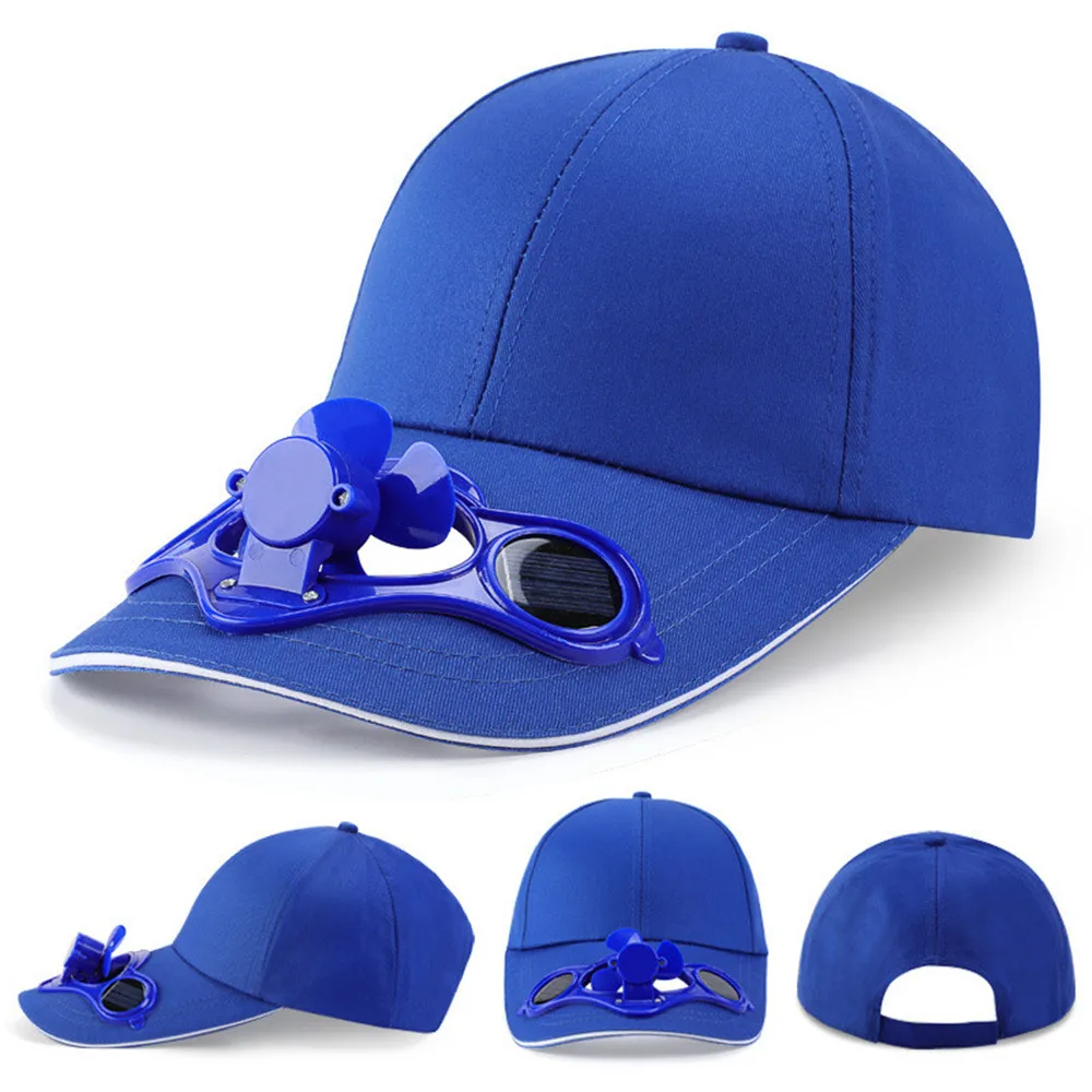 Novelty Fan Cooling Baseball Hat Solar Outdoor Sport Cap Summer Camping Hiking Travel Hat For Women Men