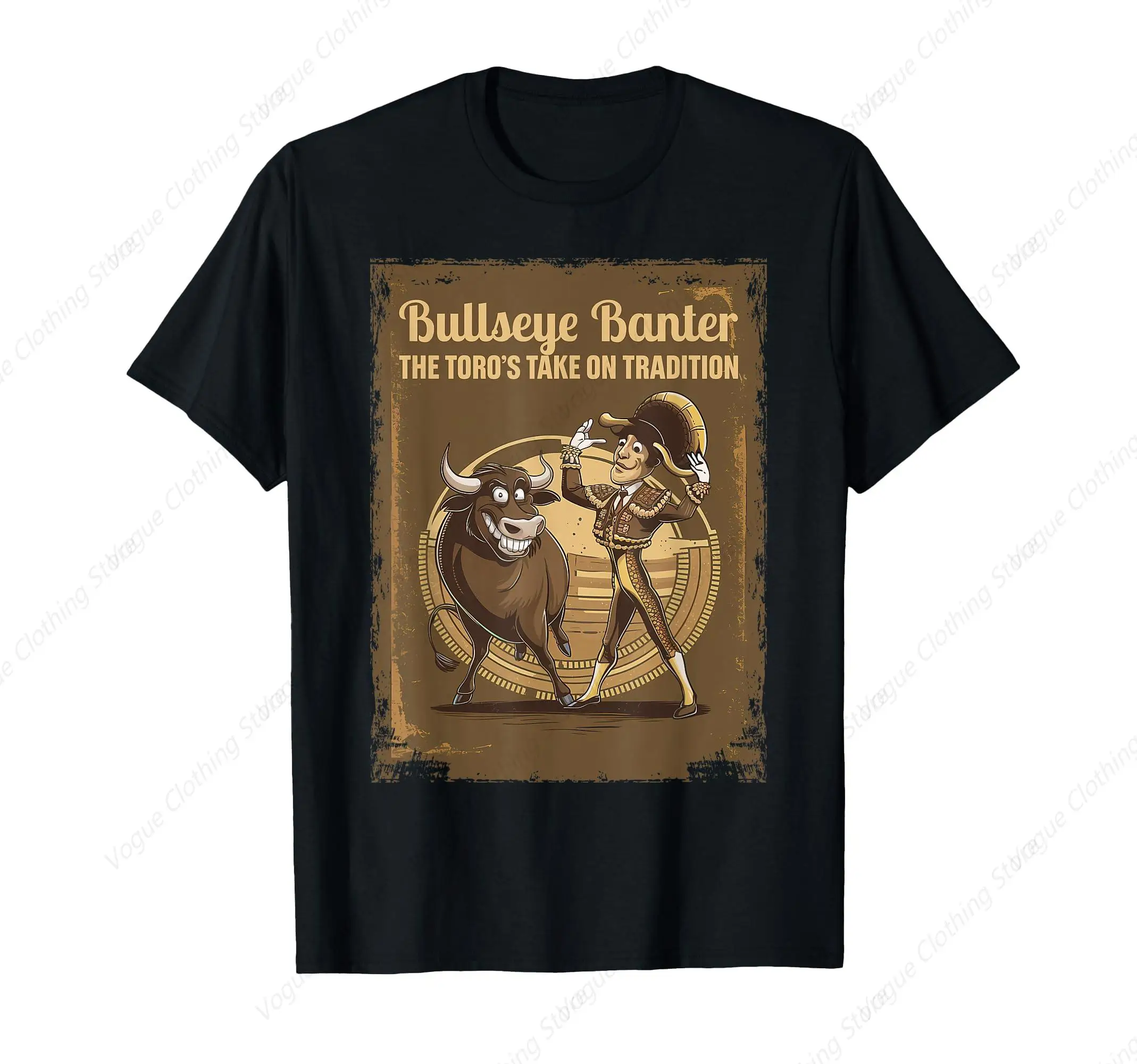 Toreador Bull Rider Bull Fighter T-Shirt Comfortable Soft Short Sleeves Cotton Clothing Outdoor Leisure Daily Tee