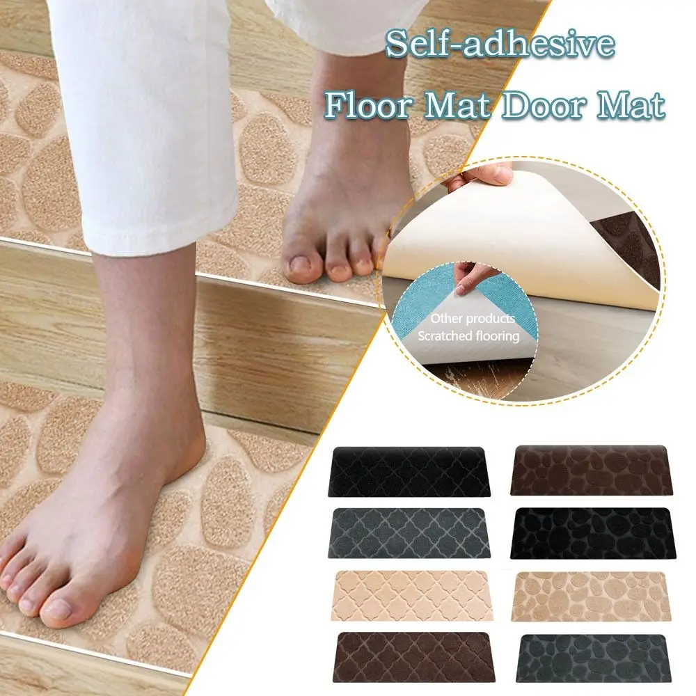 76X20cm Stair Tread Carpet Mat Self-adhesive Floor Mat Door Mat Step Staircase Non Slip Pad Protection Cover Pads Home Decor