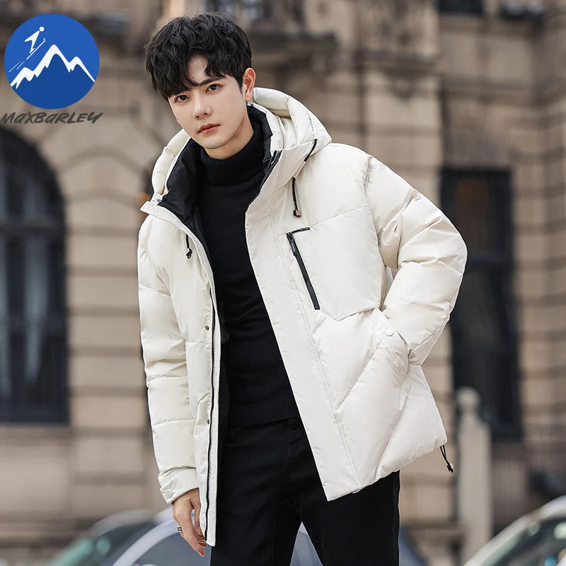 Maxbarley Men Puffer Jacket High Quality Detachable Sleeves Vest Travel Lightweight Coat Fashion Urban Thicken Warm Down Jacket