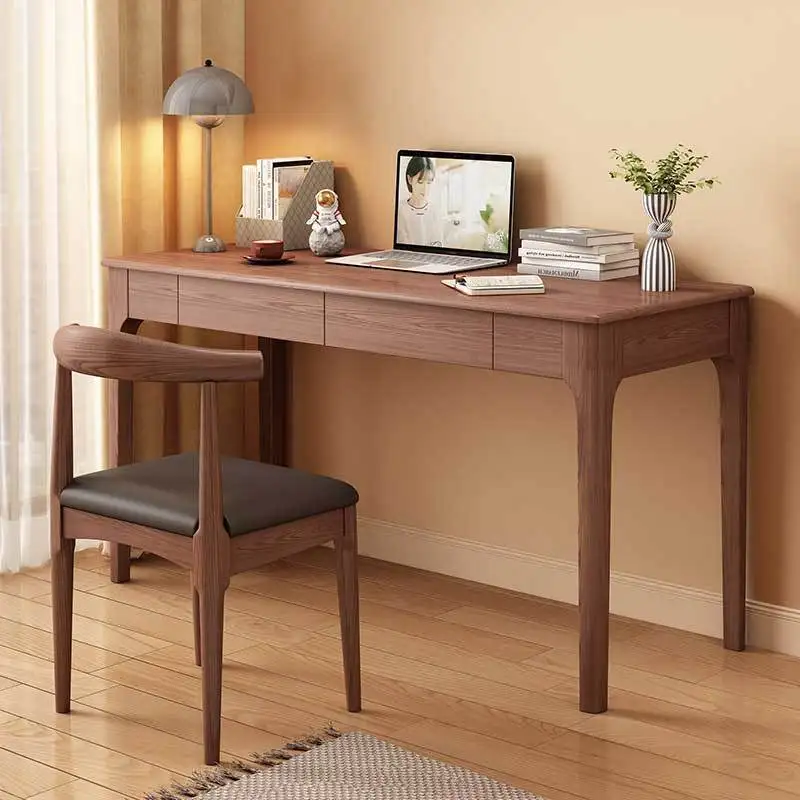 

Solid wood desk study table computer table household bedroom writing small apartment desk modern simple small