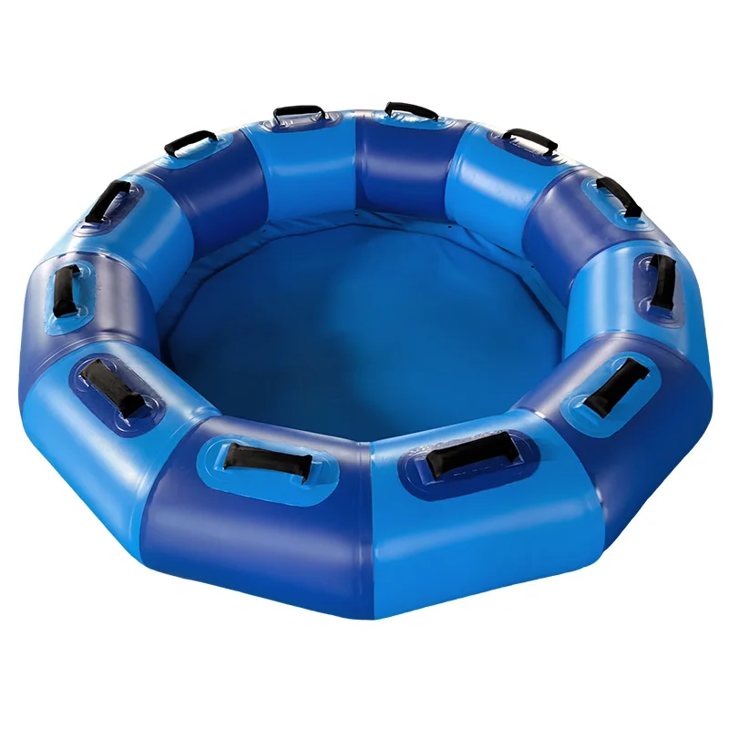 Custom Reliable Quality Blue Inflatable Waterpark Boat Raft for Family