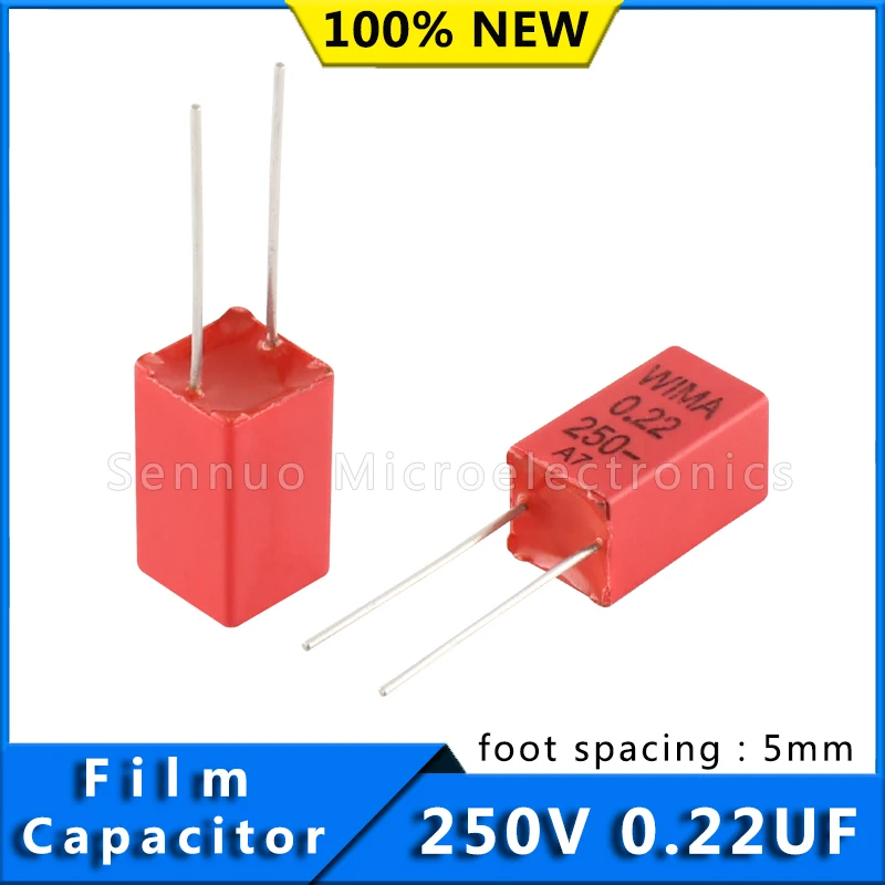 5/10pcs New German WIMA Film Capacitor MKP2 250V 0.22UF 224 Pitch 5mm Audio Infinity Capacitor MKP2F032201K00KF00