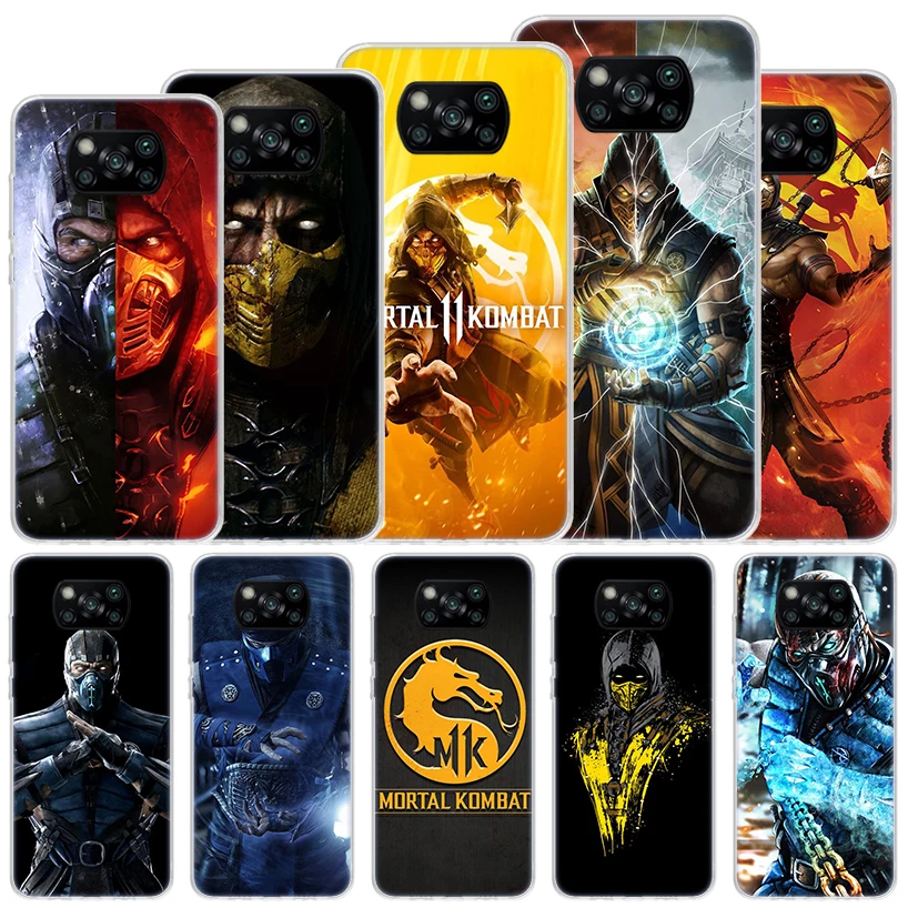 Mortal Kombat Soft Case For Xiaomi Poco X6 X5 X4 X3 Nfc F6 F5 Pro Phone Cover F4 Gt F3 F2 F1 M5S M4 M3 M5 Funda Coque X3 NFC X4 