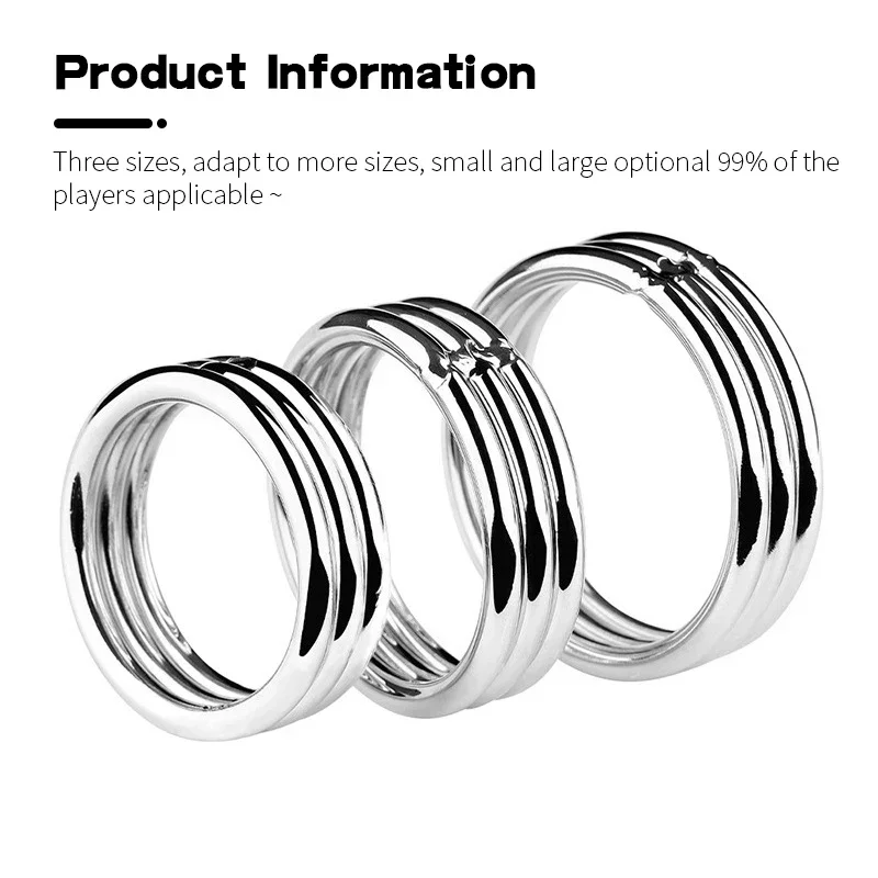 Stainless Steel Metal Sperm Locking Ring Scrotal Restraint Ejaculation Delay Ring Adult Sex Toys Penis Training Supplies