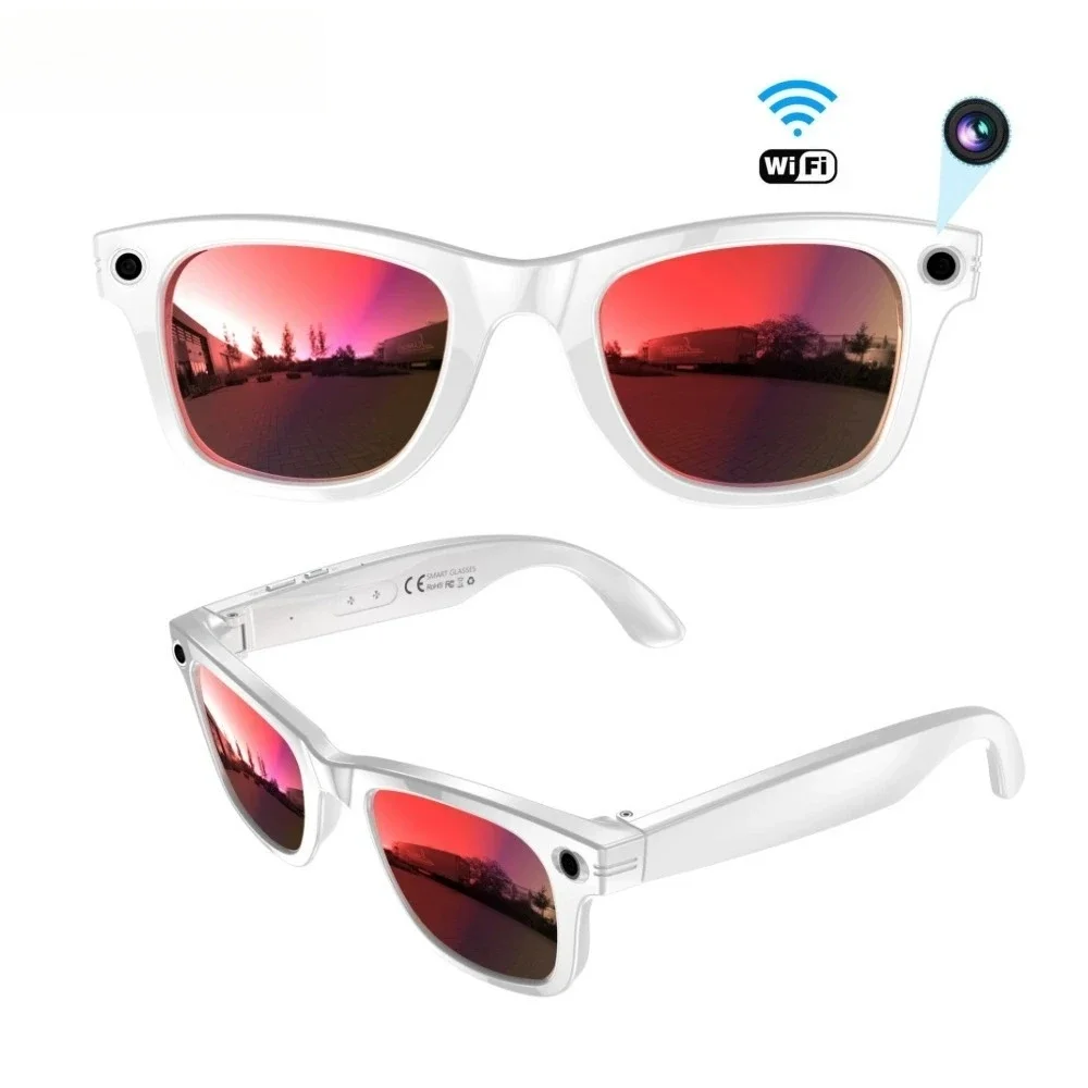 Smart Glasses W610 with Camera 8 Million Pixels Wi-Fi Touch Control Dual-microphone Noise Reduction AI Translation Sunglasses