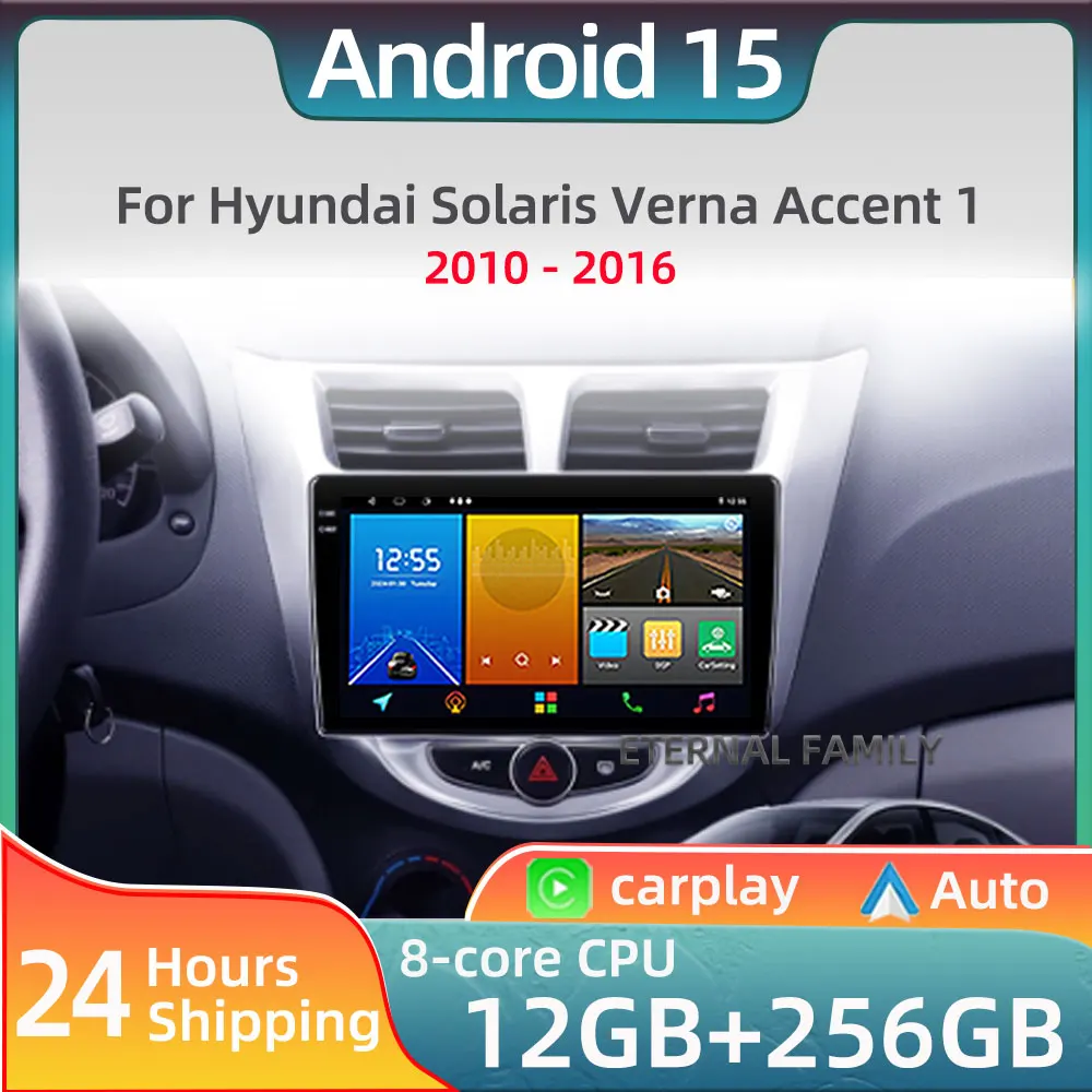 

Android Car For Hyundai Solaris Verna Accent 1 auto Multimedia Player Navigation GPS Stereo Wireless Carplay DSP 4G WIFI No 2din