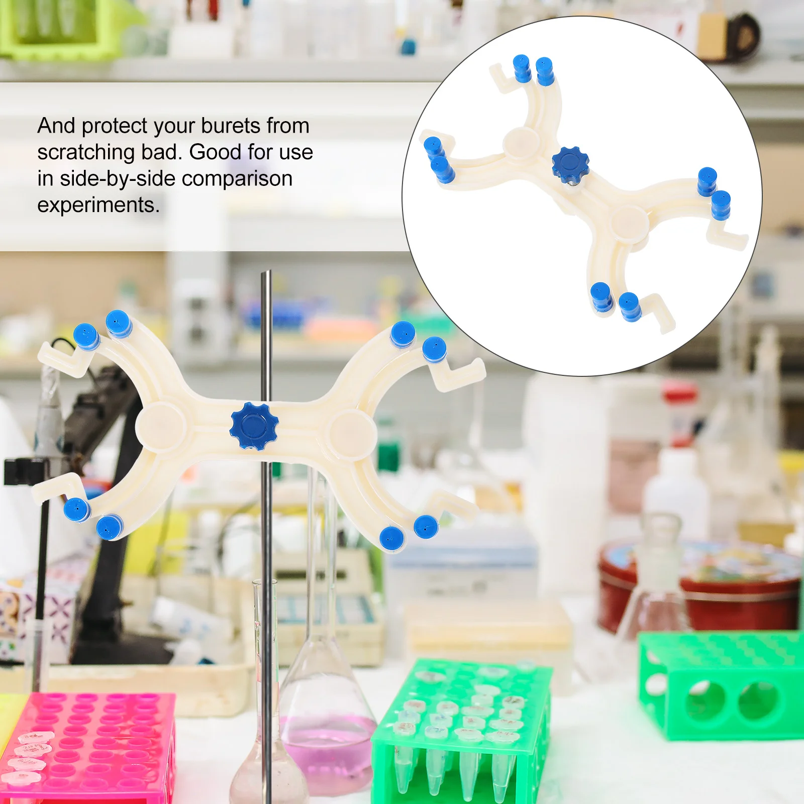 Plastic Titration Clip Stand Spring Loaded Buret Clamp Fixture Style Butterflies