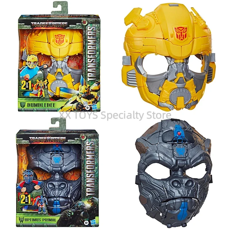 Hasbro Transformers Toy Rise of the Beasts Movie Optimus Primal Bumblebee 2-in-1 Converting Mask Anime Figure Model Holiday Gift