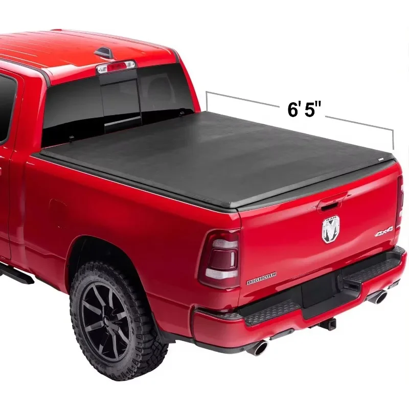 High Quality Soft Tri Fold Pickup Sliding Tonneau Cover for Dodge Ram 1500