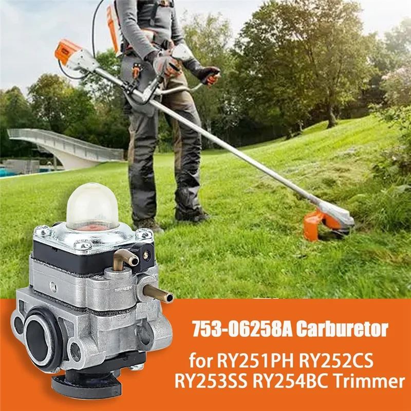 

ABRW-753-06258A Carburetor For RY252CS RY253SS RY251PH RY254BC 2 Cycle 25Cc Gas String Trimmer Edger Engine With Air Filter