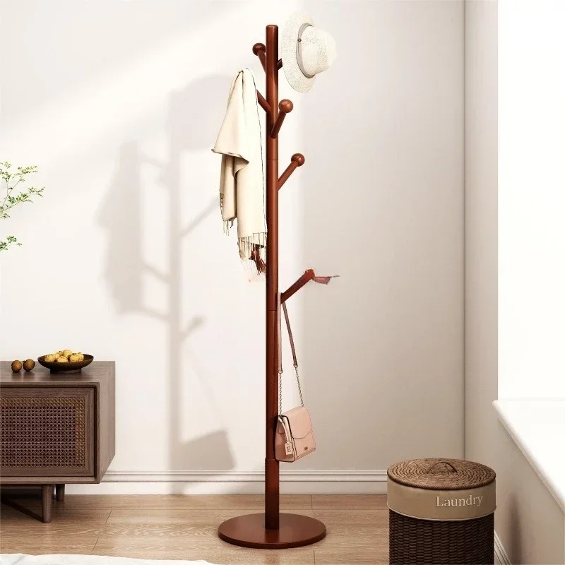 Solid wood hanger floor to ceiling bedroom floor hanger household hanger clothes clothes clothes rod coat rack