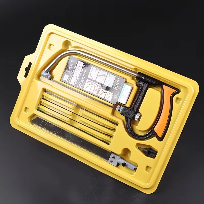 8in1 المنشار متعدد الأغراض اليد لتقوم بها بنفسك الصلب المنشار المعدني الخشب الزجاج المنشار عدة 6 شفرات النجارة تشغيل المعادن نموذج هواية أداة