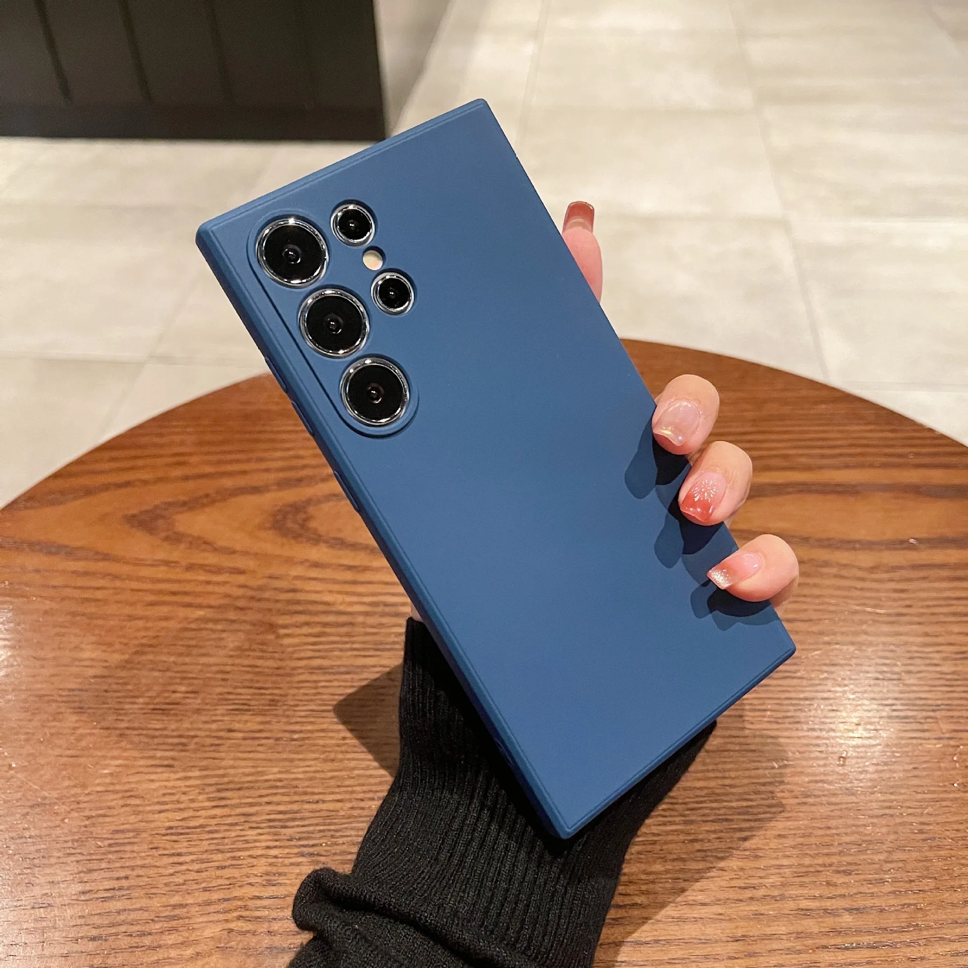 for Samsung S25 S24 S23 S22 Ultra Case Liquid Silicone Soft Shell For Galaxy S 24 23 22 Ultra Plus S23FE Slim Protective Cover