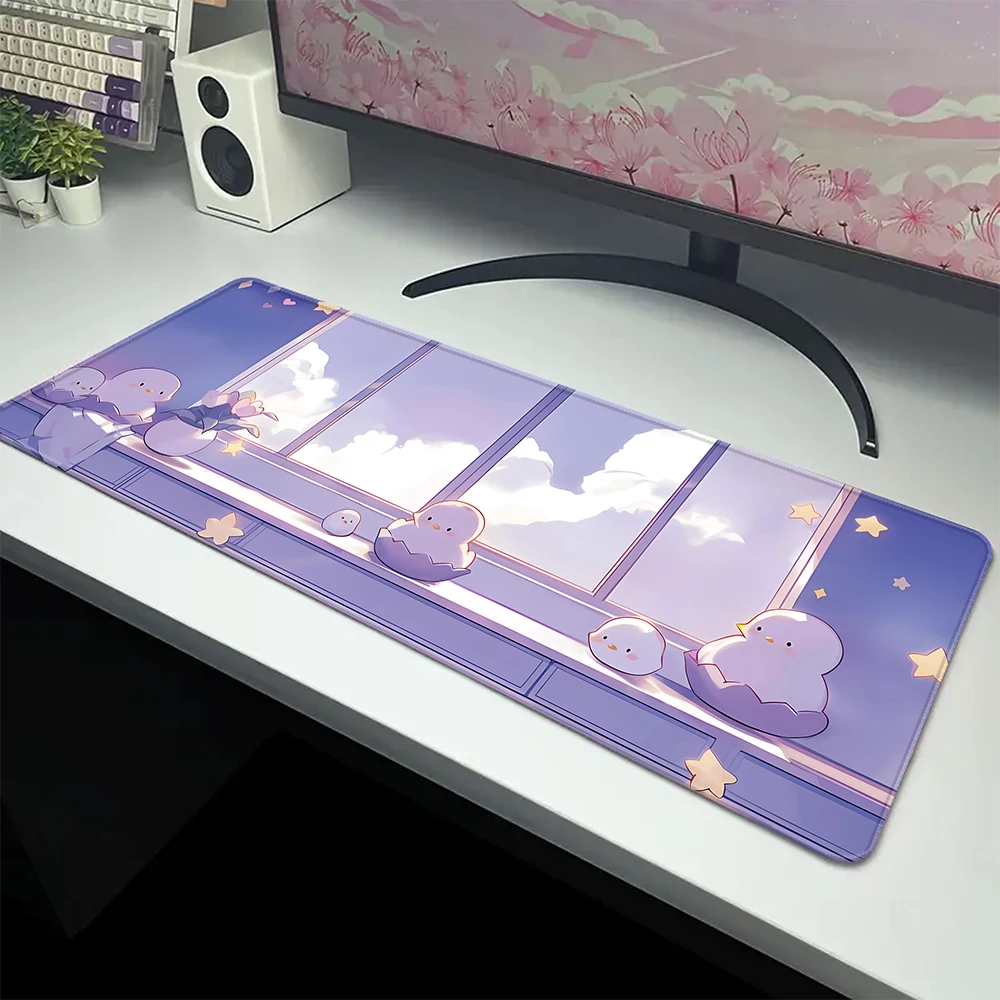 Large Cute Mousepad Kawaii Cat Mouse Mat Table Pad XXL Non-Slip Deskmat Computer Rubber Mouse Pad Keyboard Mat 900x400mm