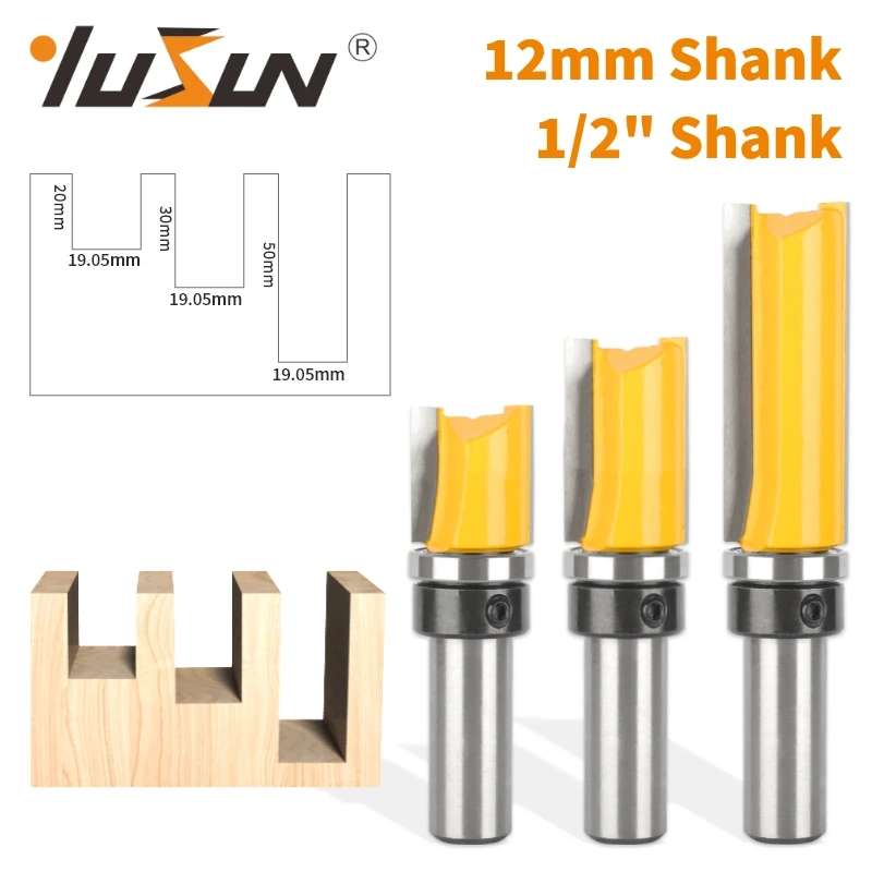 

YUSUN Template Trim Pattern Bits Carbide Cutters Router Bit Woodworking Milling Cutter For Flush Trimmer Cleaning Tools