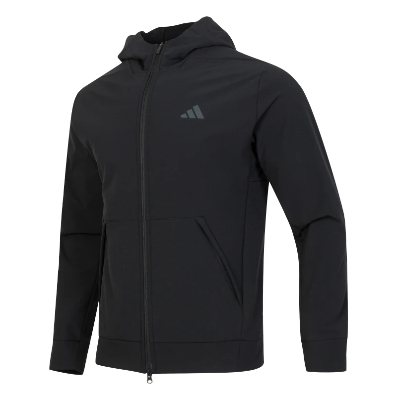 

Adidas Мужская модная трендовая спортивная куртка с капюшоном Trefoil Удобная стильная простая дышащая повседневная куртка In5607