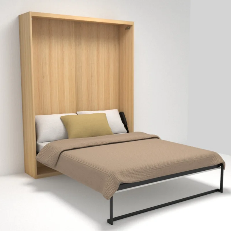 Folding Flip Murphy Bed Designs Foldable Wall-mounted Wall Bed Frame Hardware Queen Wall Murphy Bed Hardware Accessories image 3
