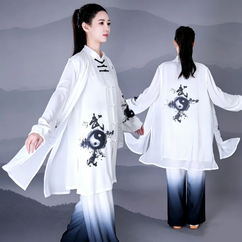 Tai Chi Kung Fu Uniforms Chinese Style Traditional Martial Arts Wing Chun Suit Aldult Shaolin Wushu Morning Exercise Costumes