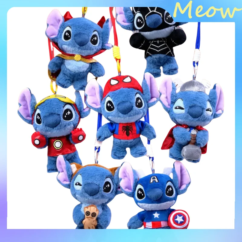 

New Hottoys Cosbaby Stitch Marvel Blind Box Captain America Spider-Man Disney Cosbi Collectible Vinyl Figure Cute Surprise Gift