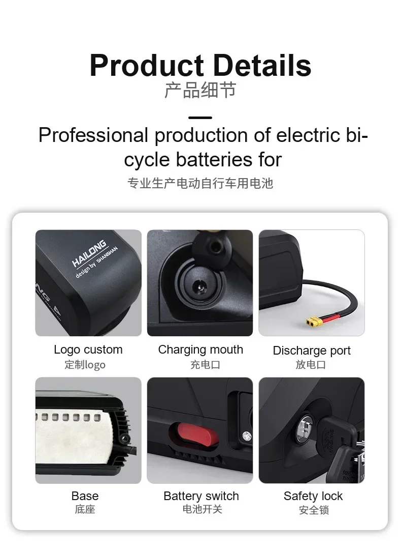 SU Original 48V Battery 48V 20AH 52V ebike Battery 36V Hailong Max 40A BMS 350W 500W 750W 1000W 1500W 18650 Cell BBS02 BBS03 BBS