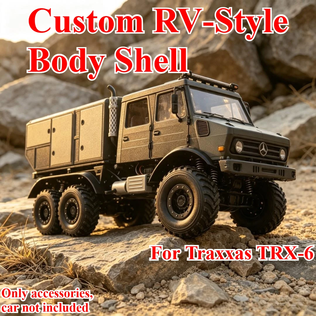 1/10 RC Camper RV Body Shell Custom Off Road Expedition For Traxxas TRX6 Rock Crawler Truck Replacement Upgrade Accessories
