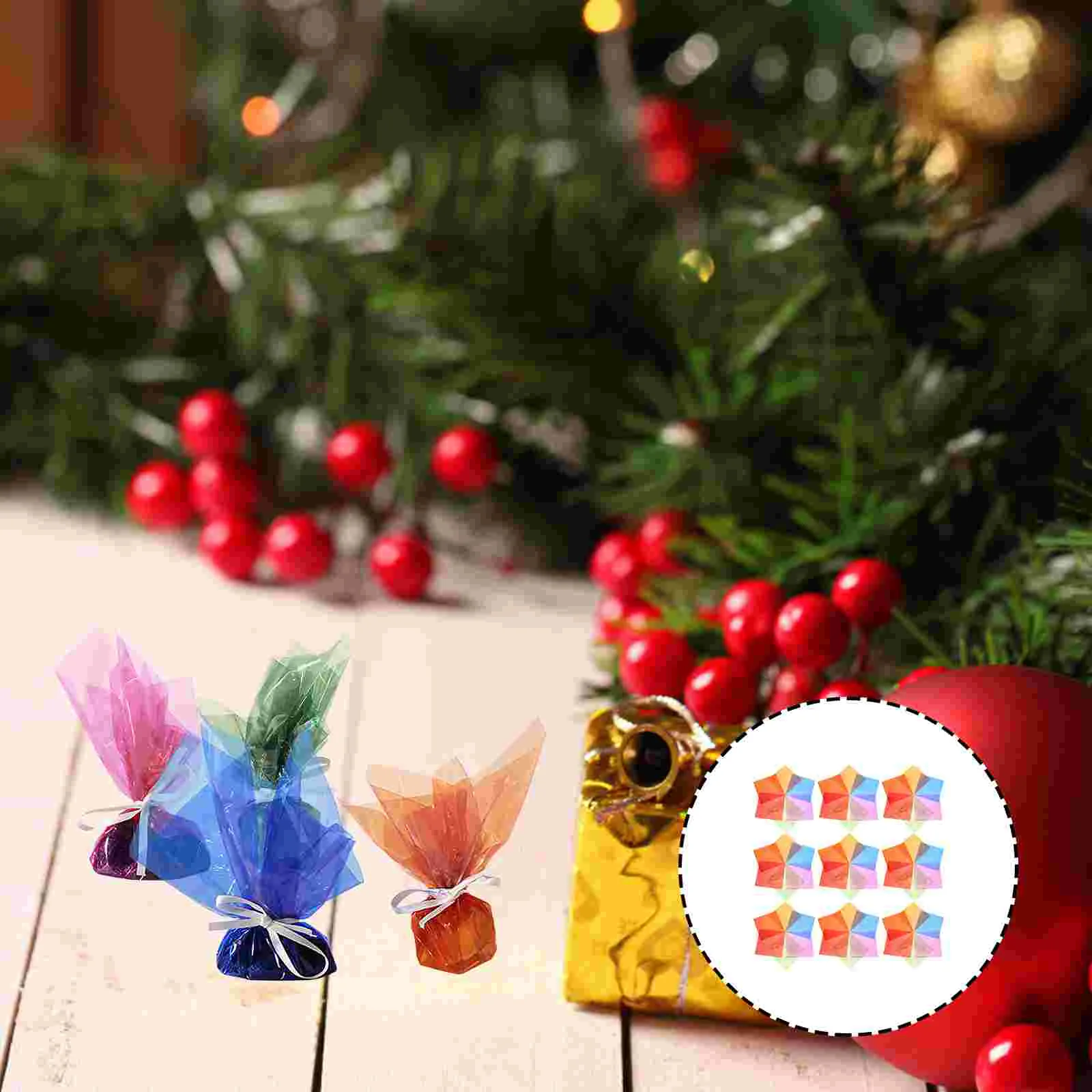 

Colored Cellophane Nougat Wrapping Paper Chic Candy Wrapper Gift Baking Supply Clear